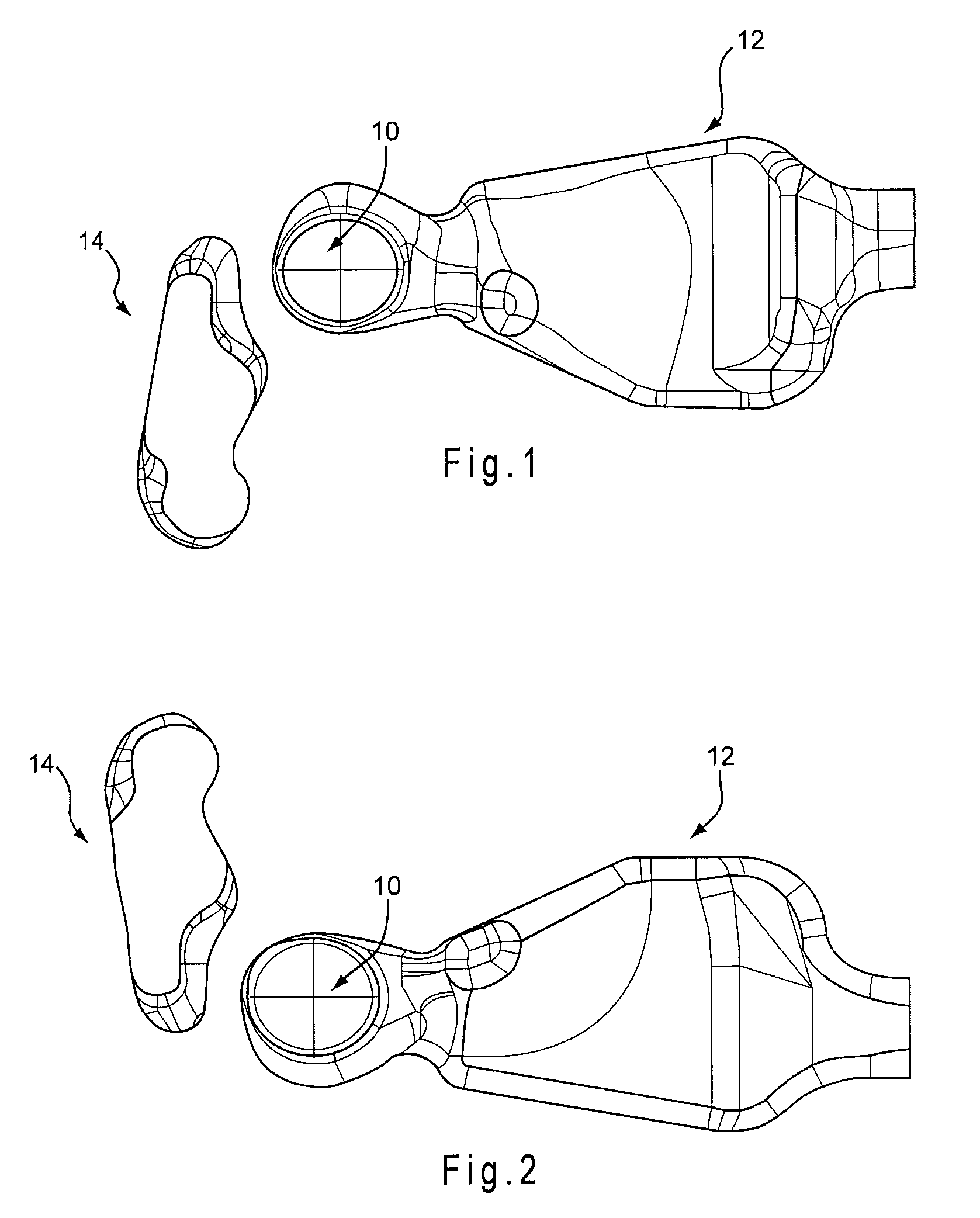 Knuckle formed from pivot pin and kidney core and isolated finger core