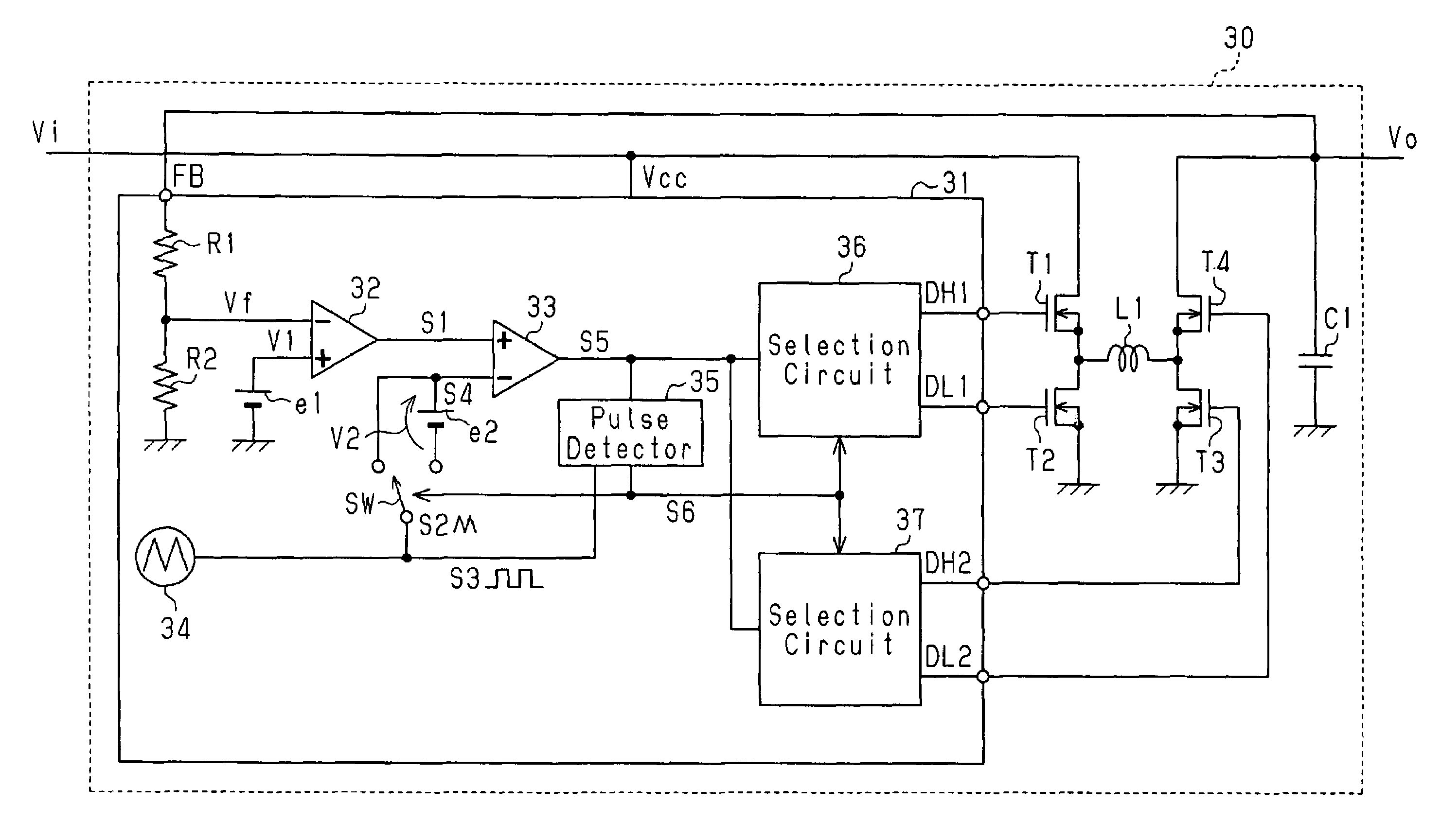 Circuit and method for controlling step-up/step-down DC-DC converter