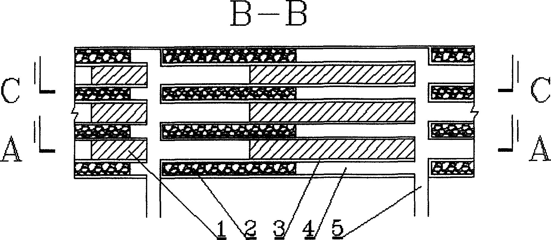 Upward spacing admission passage filling mining method