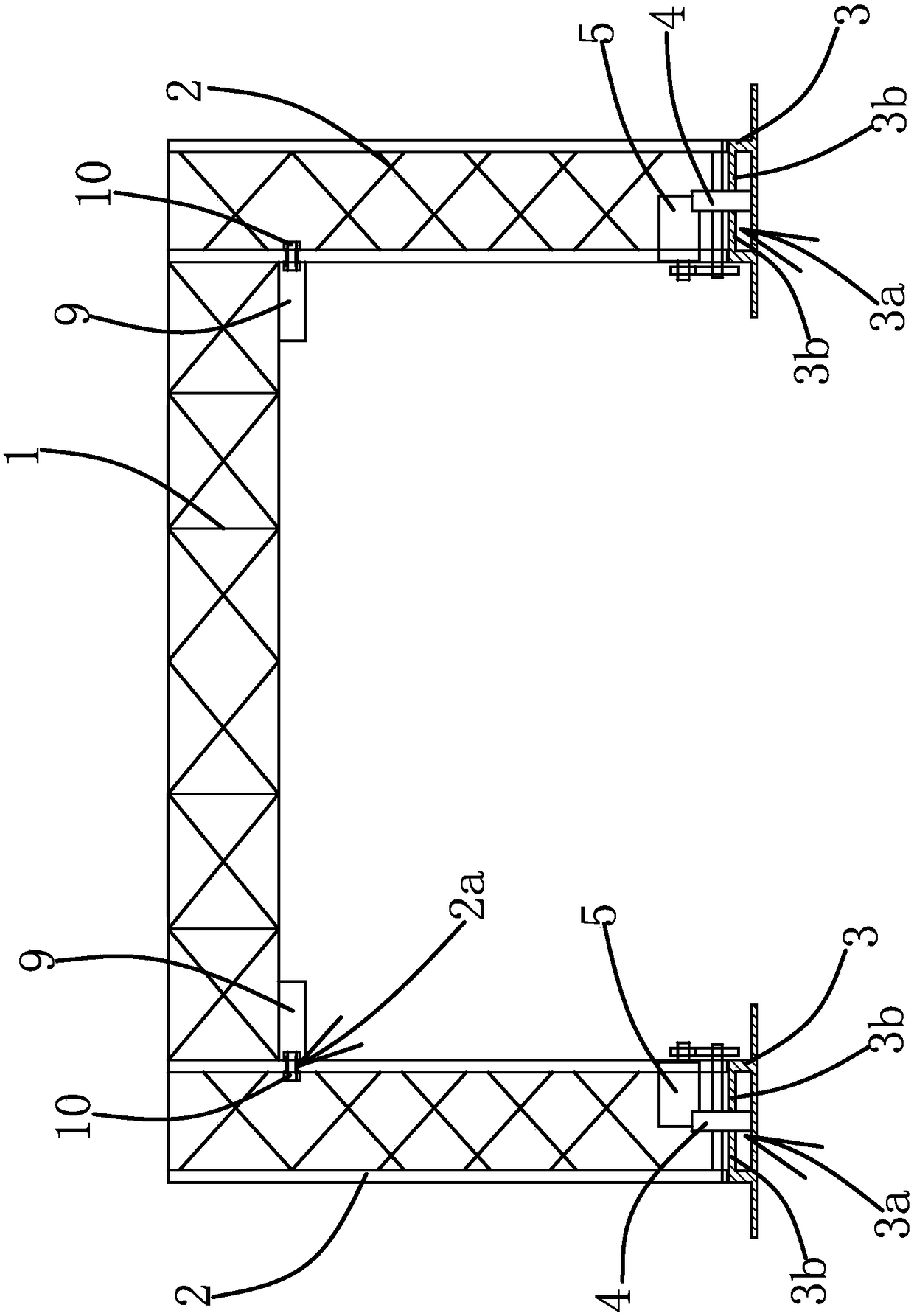 Fabricated steel structure sliding frame