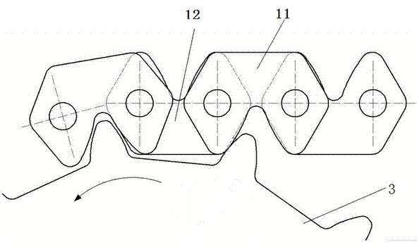 Silent chain complex phase multi-axis transmission mechanism