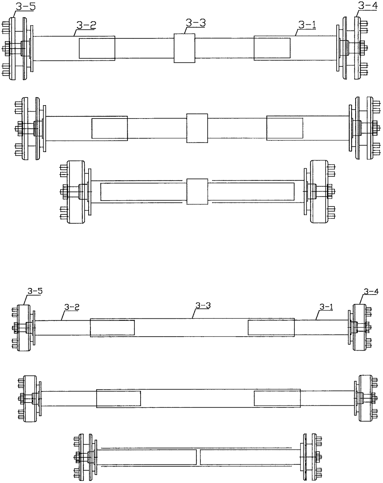 Double-decker carrier vehicle with function that wheel span and carriages can be widened and narrowed