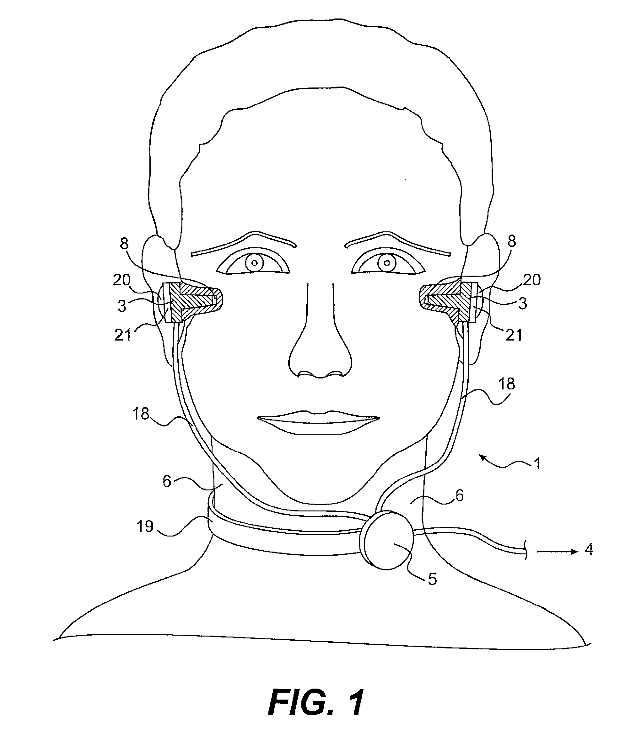 Device in a headset