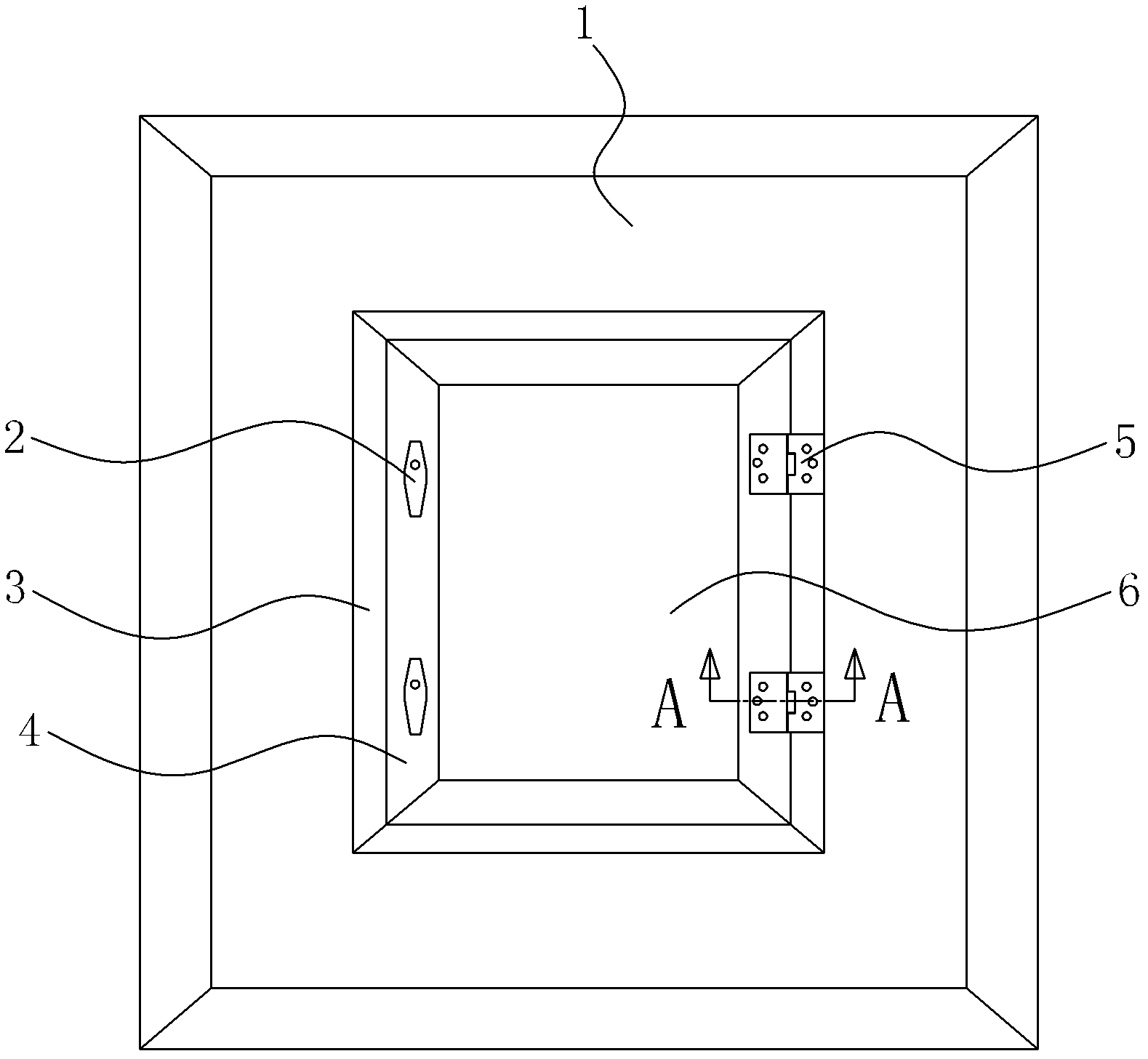 Cold bridge proof access door of air-conditioning fan box and installation method thereof