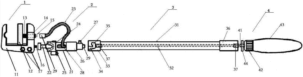 Universal spiral compaction type grounding wire operating rod