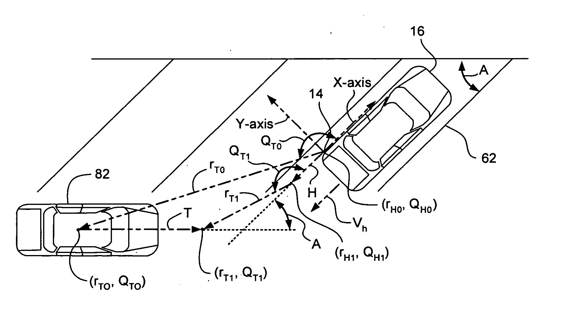 Cross Traffic Alert with Parking Angle Trajectory