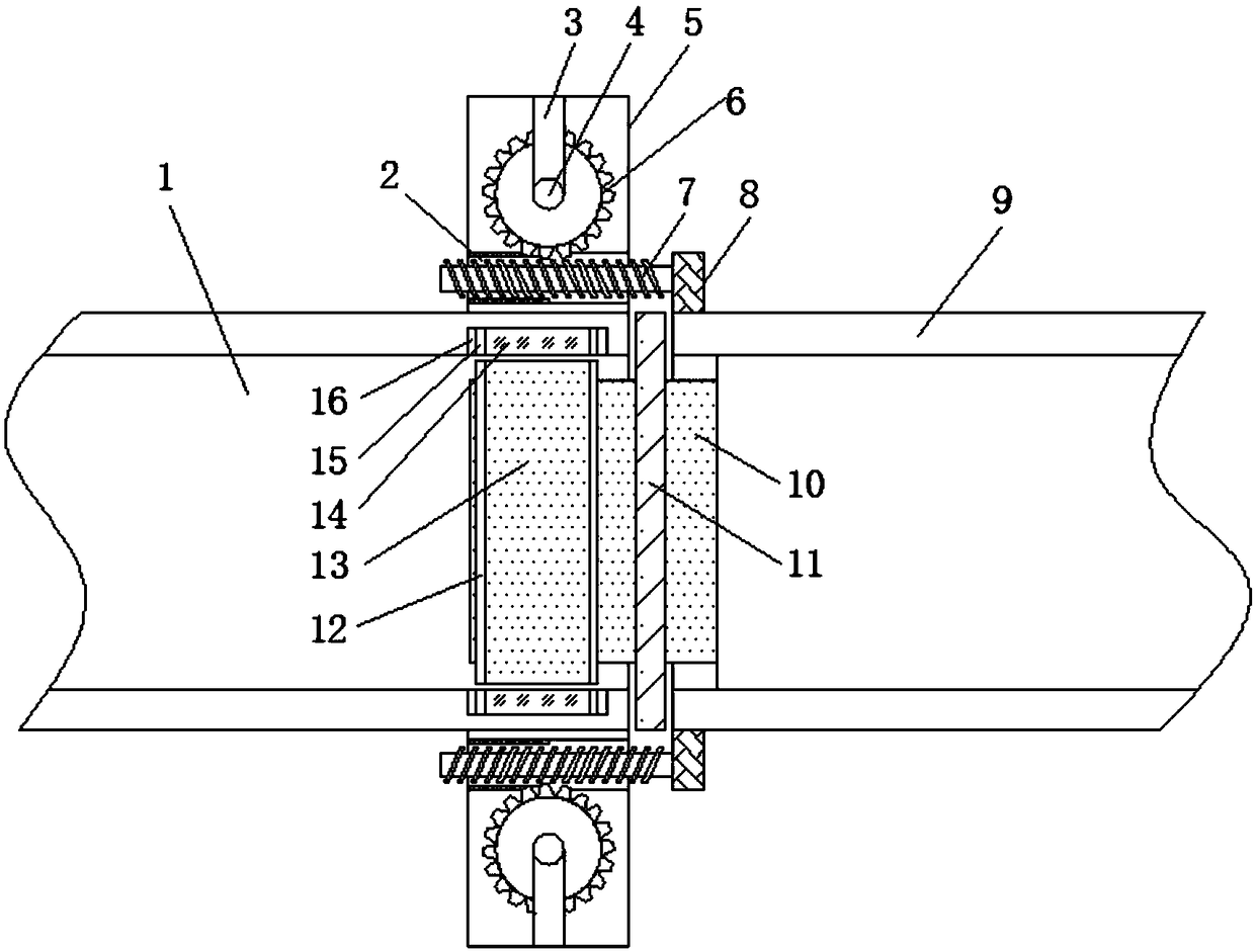 Fuel gas pipeline butt-joint mounting structure