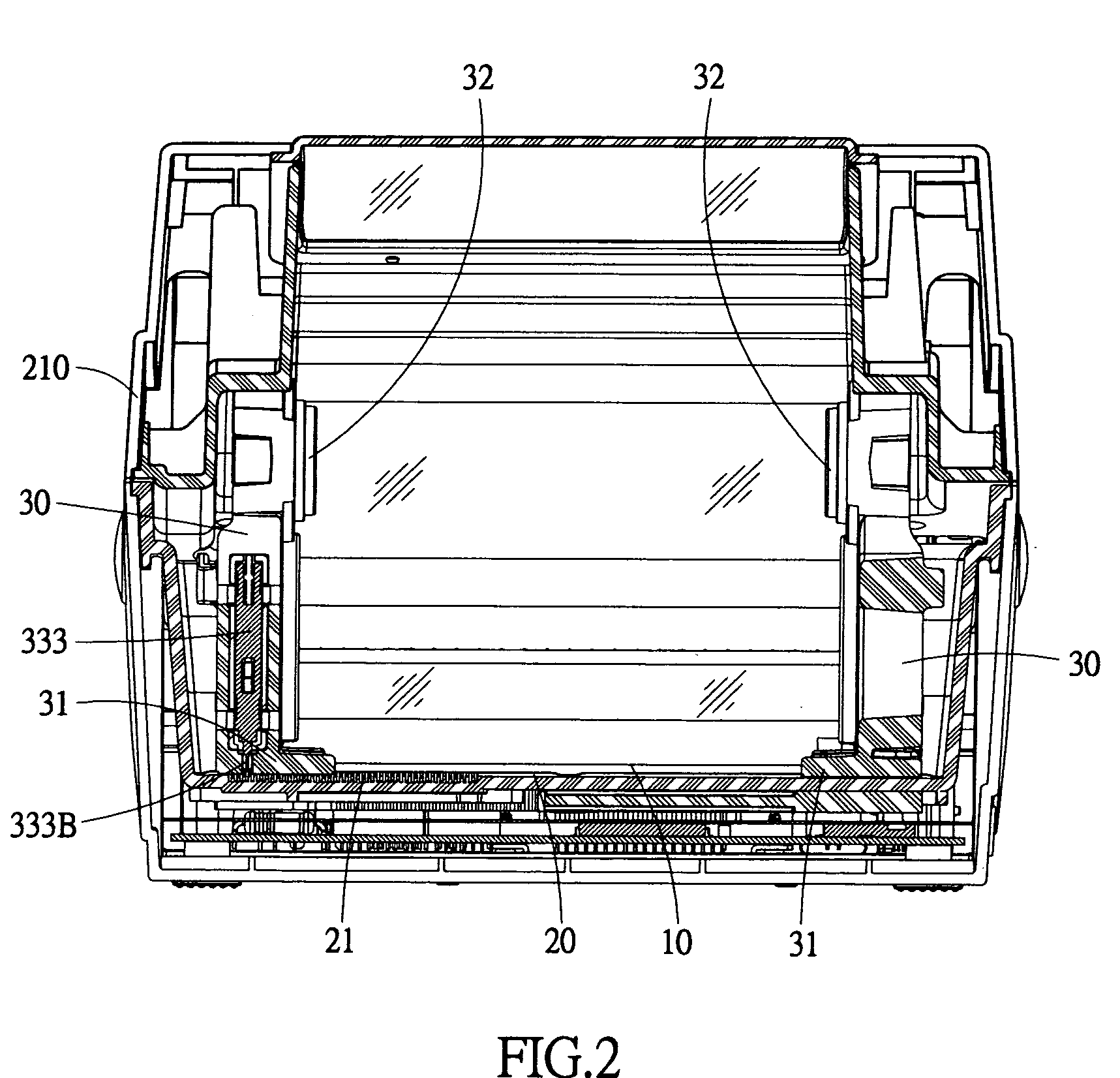 Label roll positioning device of barcode printer