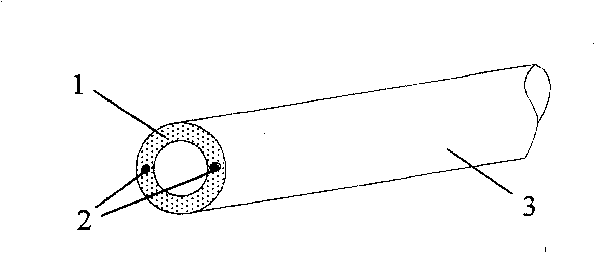 Leakage coaxial optical cable with internal and external conductor and producing method thereof