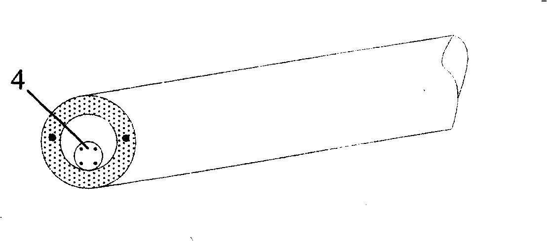 Leakage coaxial optical cable with internal and external conductor and producing method thereof