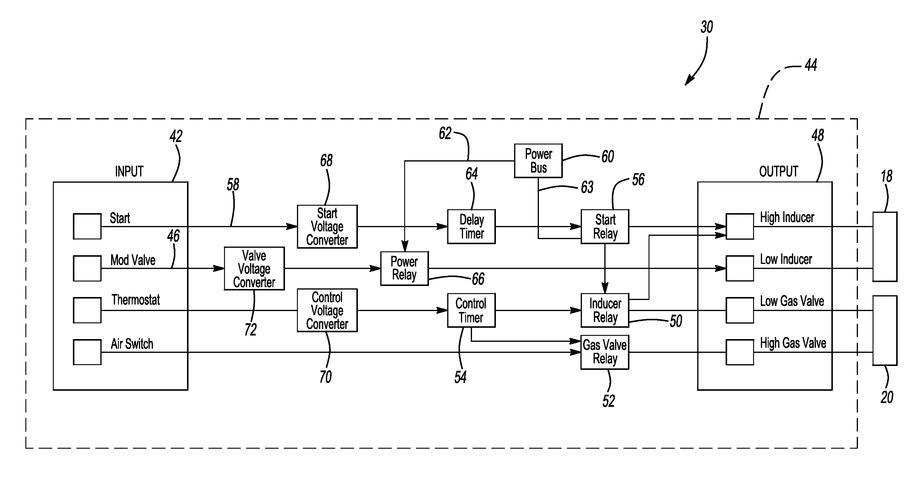 Timer relay control board