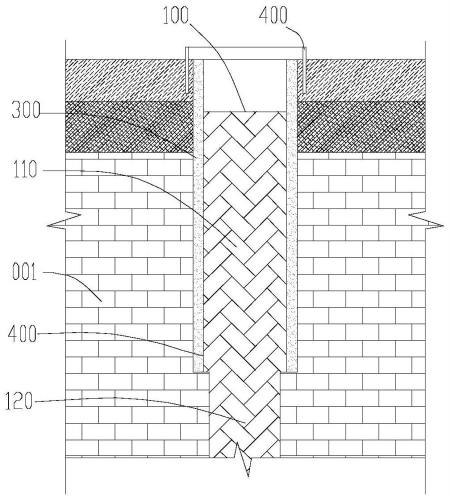 Bridge support structure and bridge pile foundation construction technology for increasing pile foundation flexibility