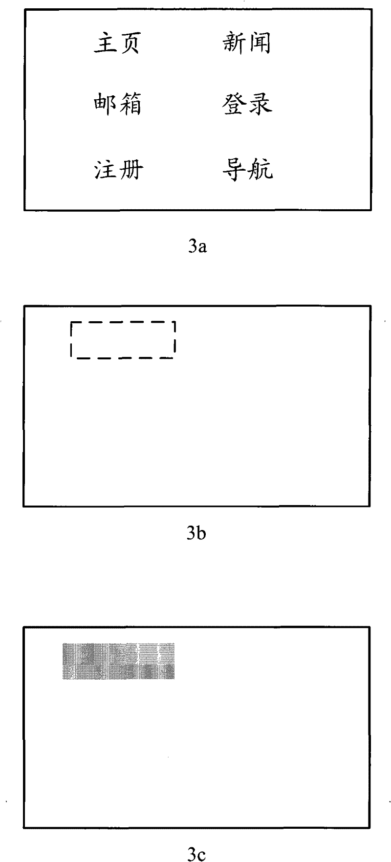 Focus element display method, device and digital television receiving terminal