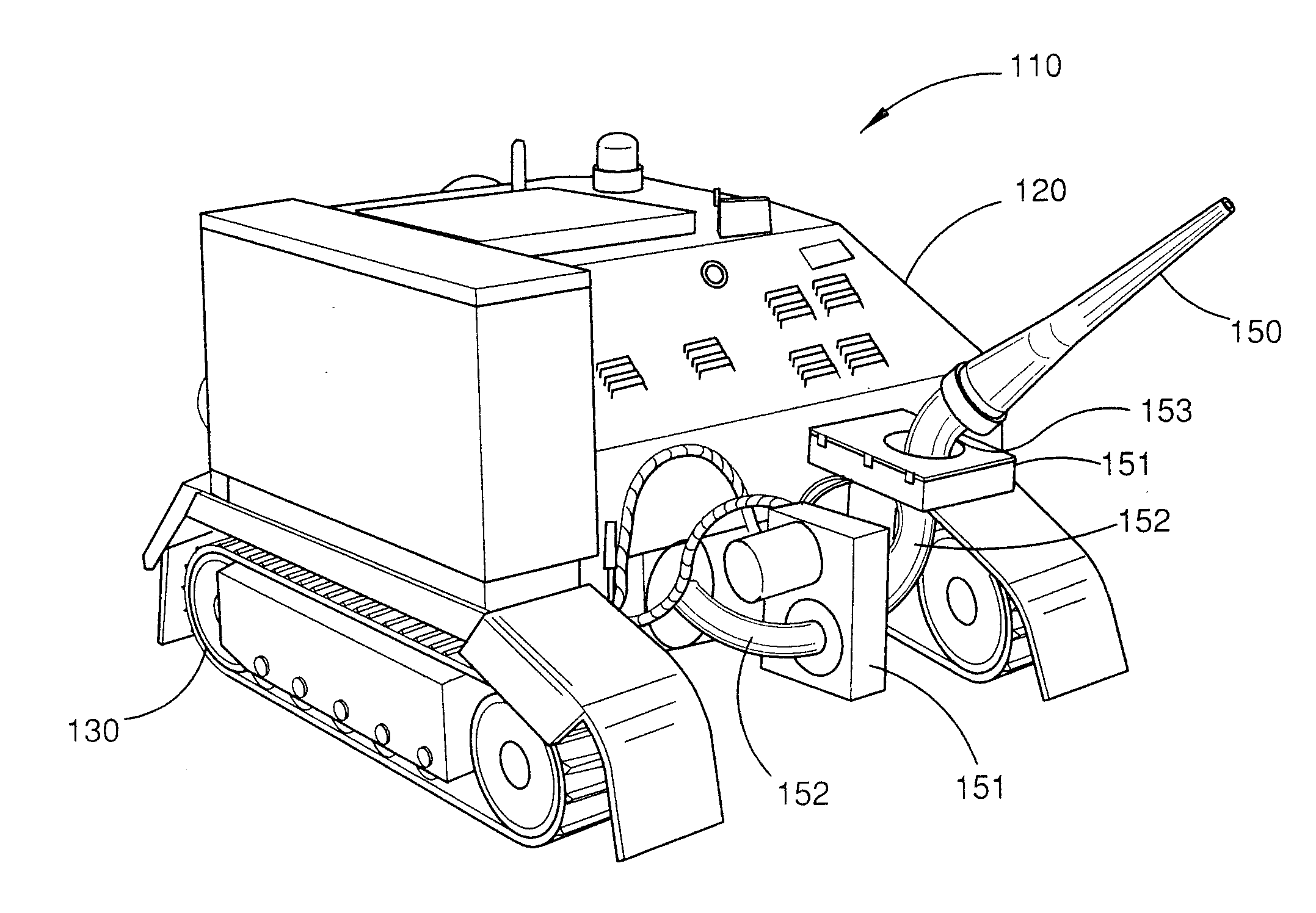 Vehicle mounted unmanned water cannon