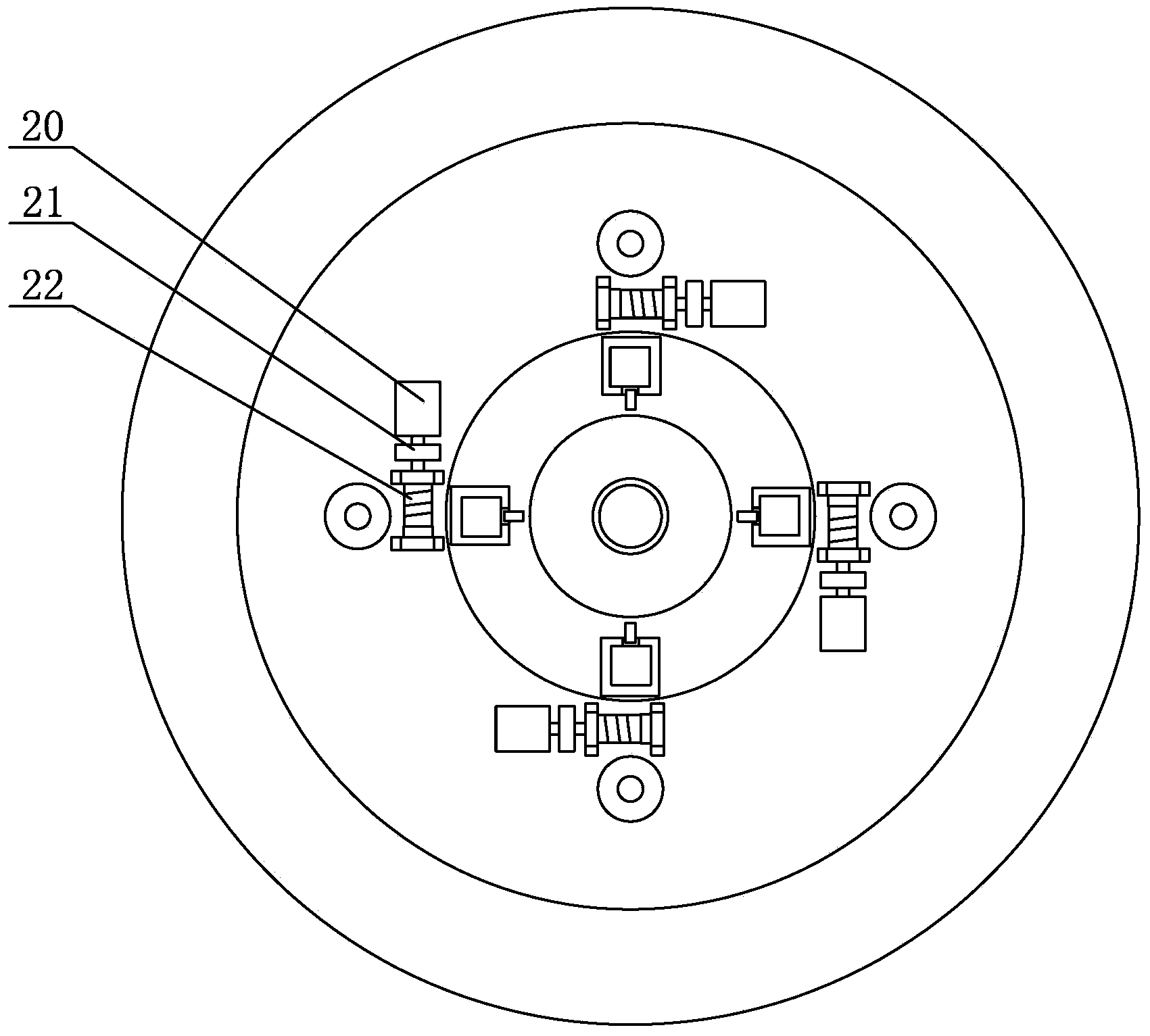 Longitudinal gravity compensation device with micro-gravity simulation implementation systems and six degrees of freedom for spatial mechanisms