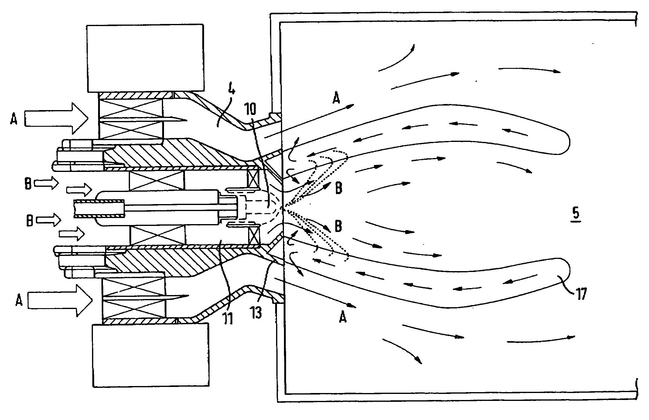 Burner for a gas-turbine combustion chamber