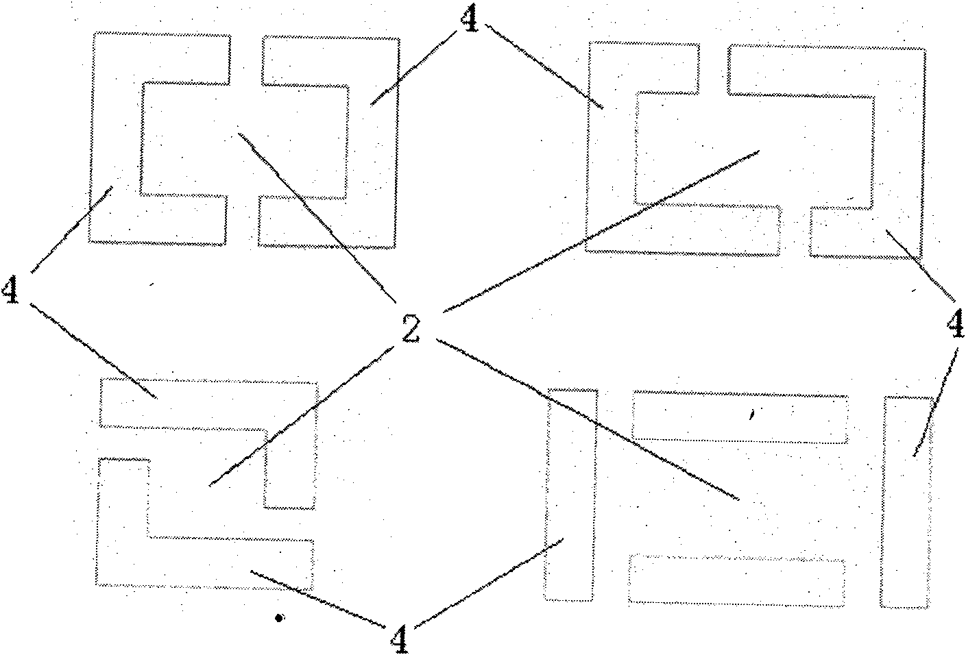 Enclosed type overlapped garden residence