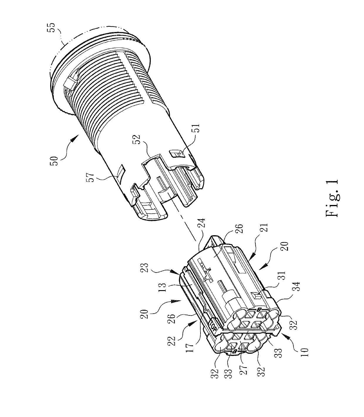 Modularized structure of switch wire connection device