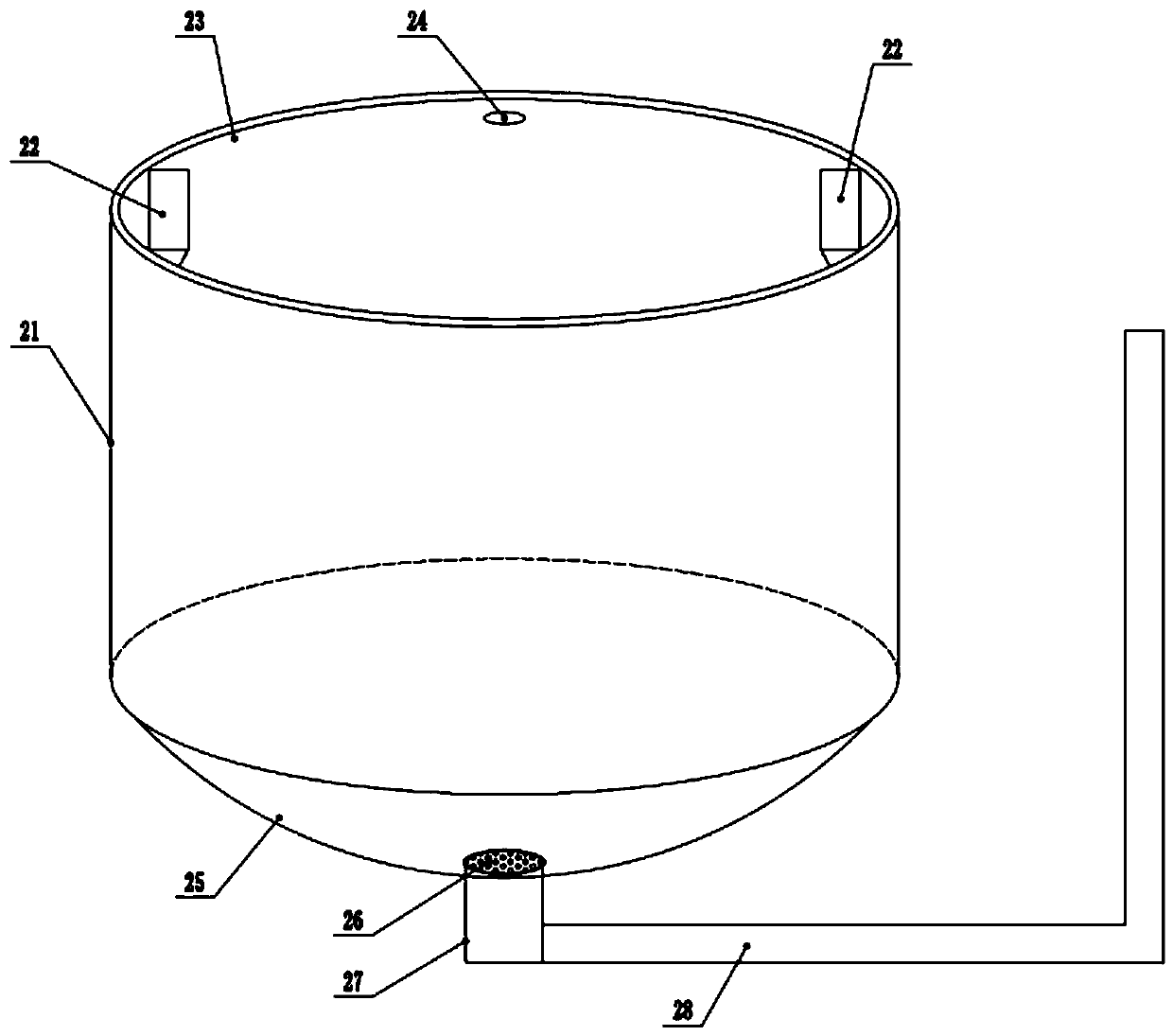 Round potted pool recirculating culture system