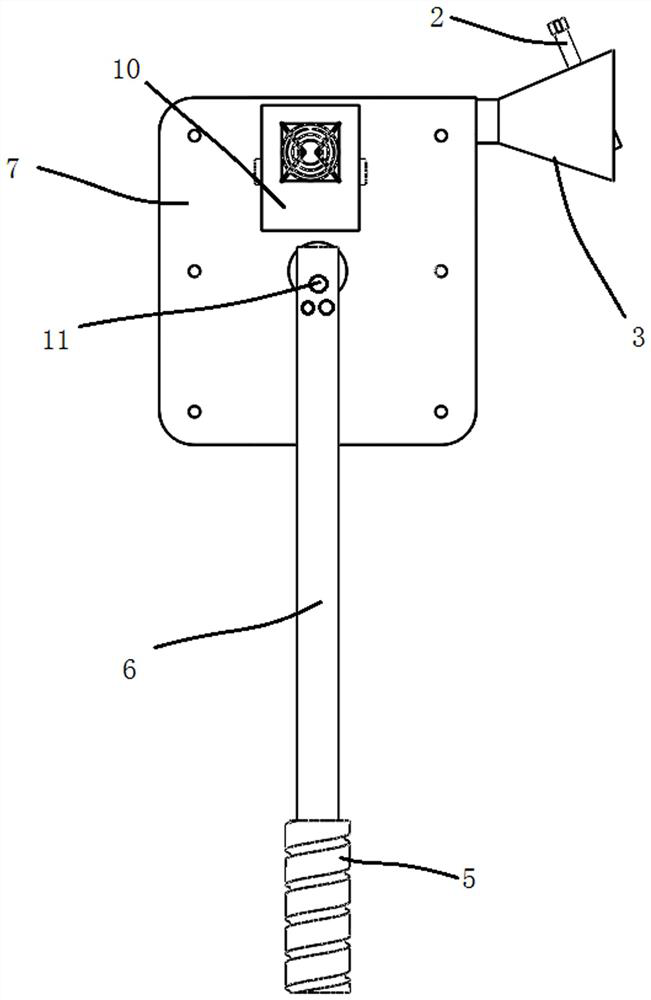 Handheld flue gas particulate matter sampling device and method