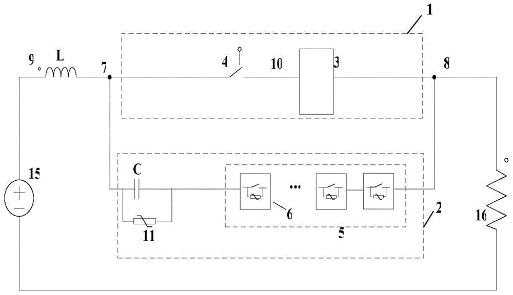 A high voltage direct current circuit breaker