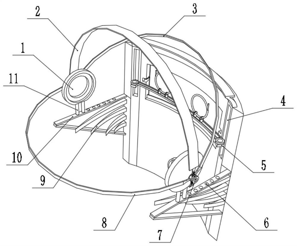 Direct-irradiation-preventing arc water-cooling welding mask capable of achieving long distance welding