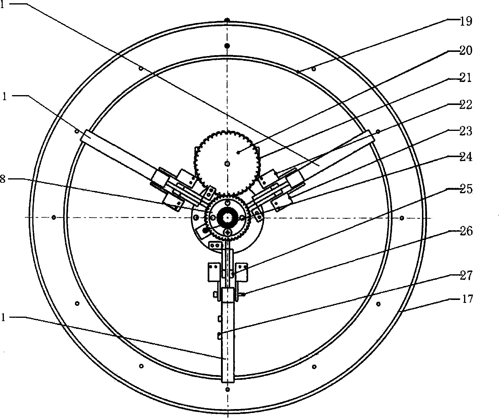 Spherical robot stable supporting mechanism