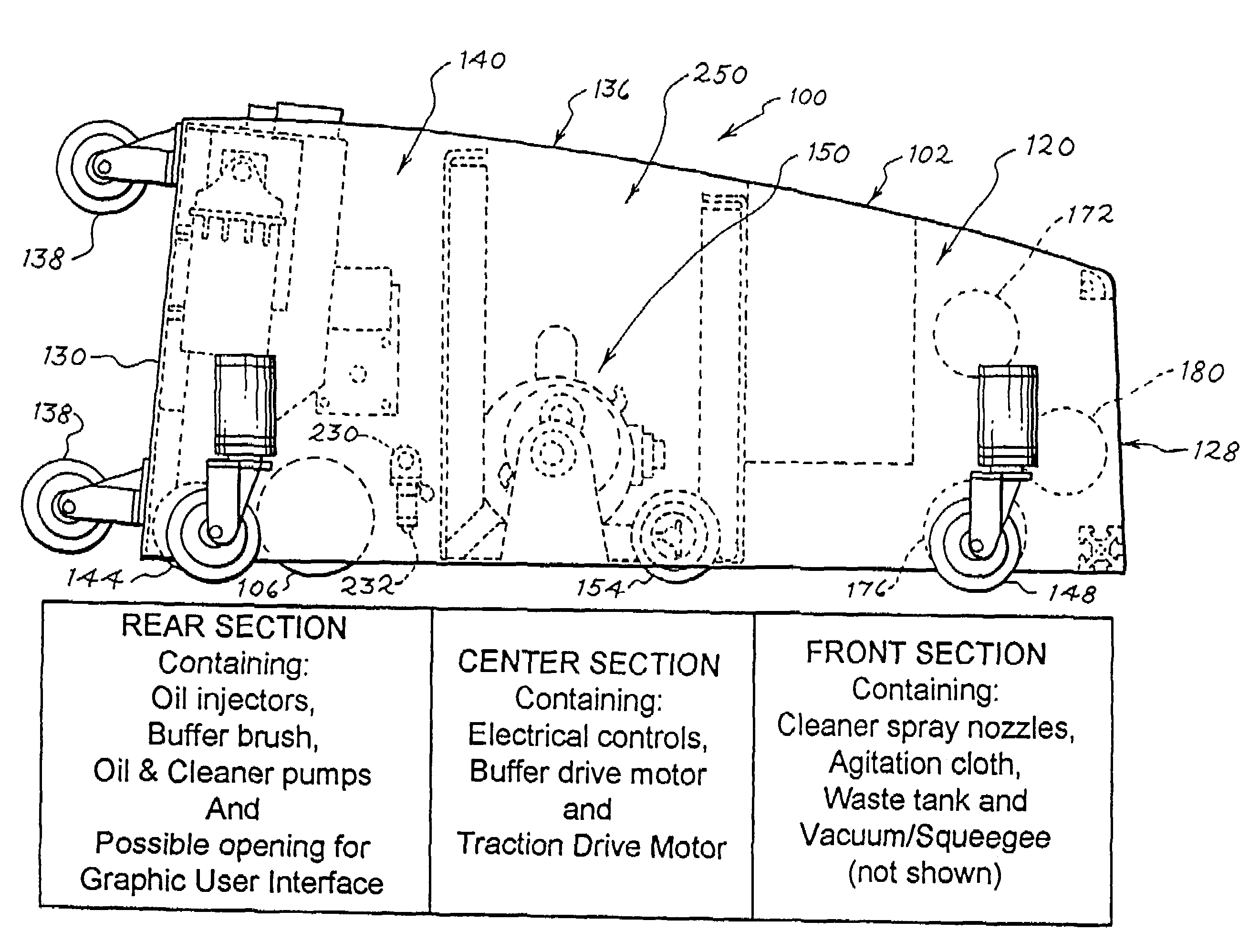 Bowling lane conditioning machine