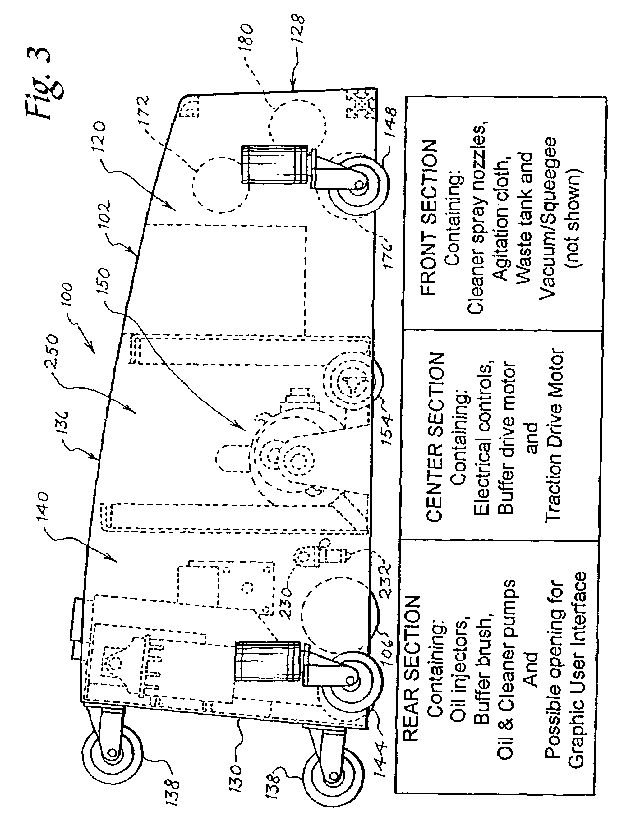 Bowling lane conditioning machine