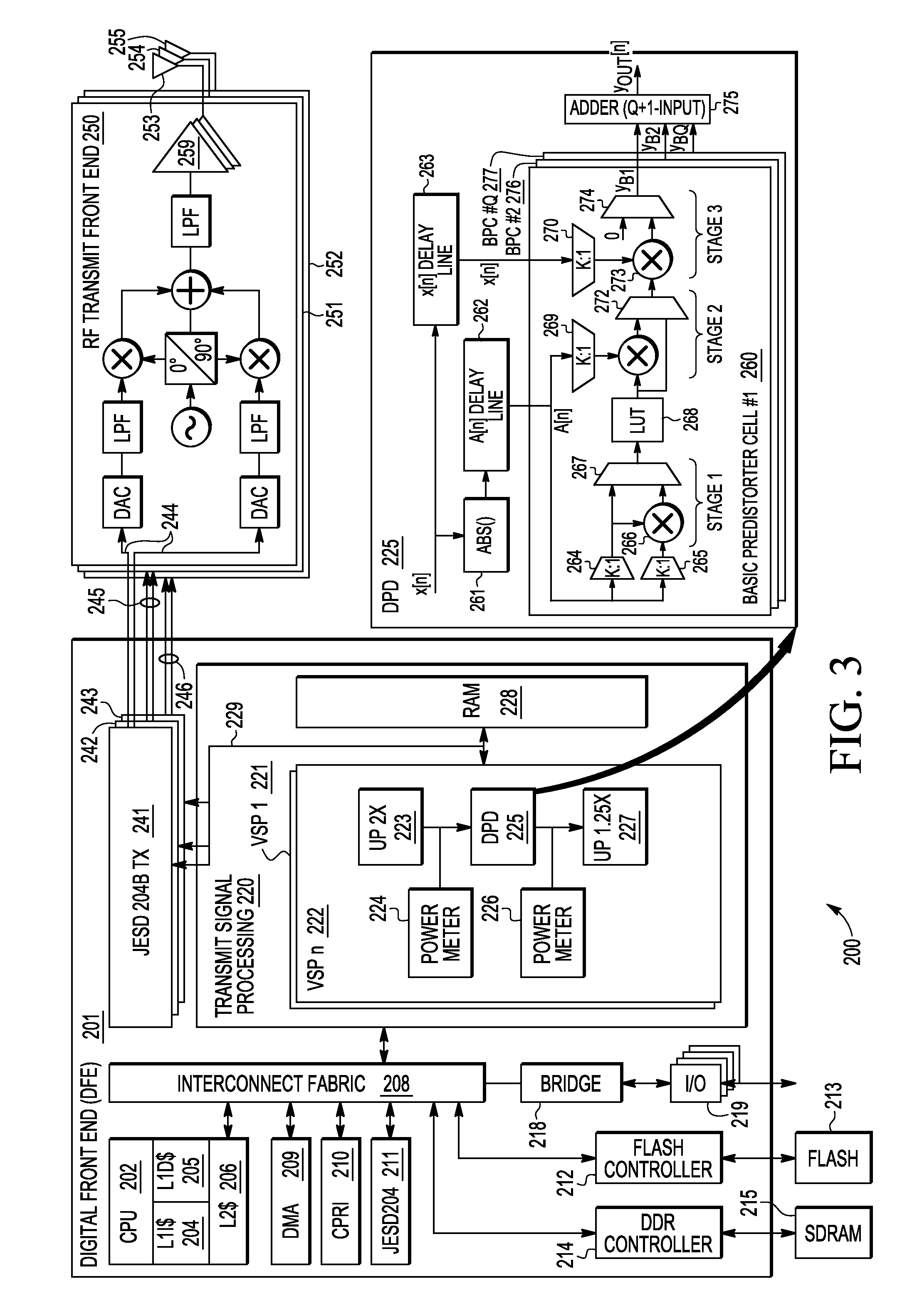 Adaptive high-order nonlinear function approximation using time-domain volterra series to provide flexible high performance digital pre-distortion