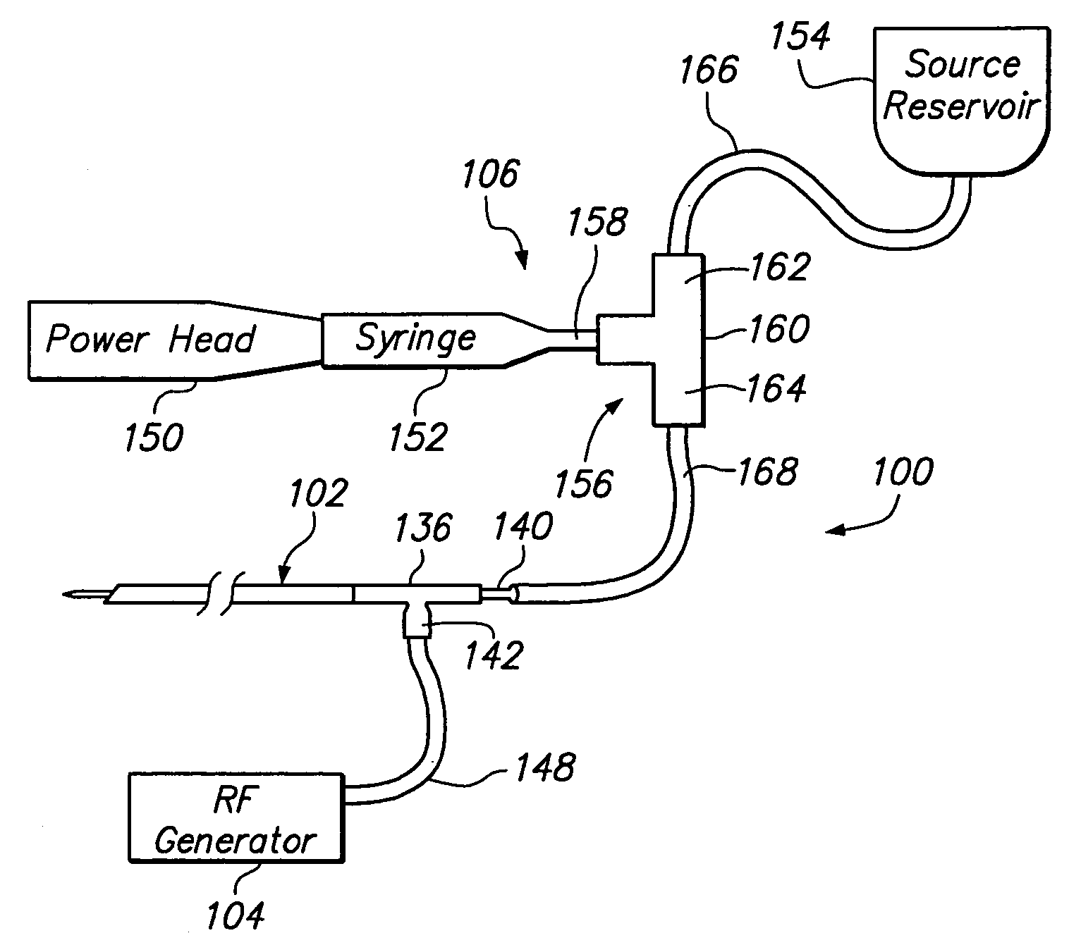 Ablation probe for delivering fluid through porous structure