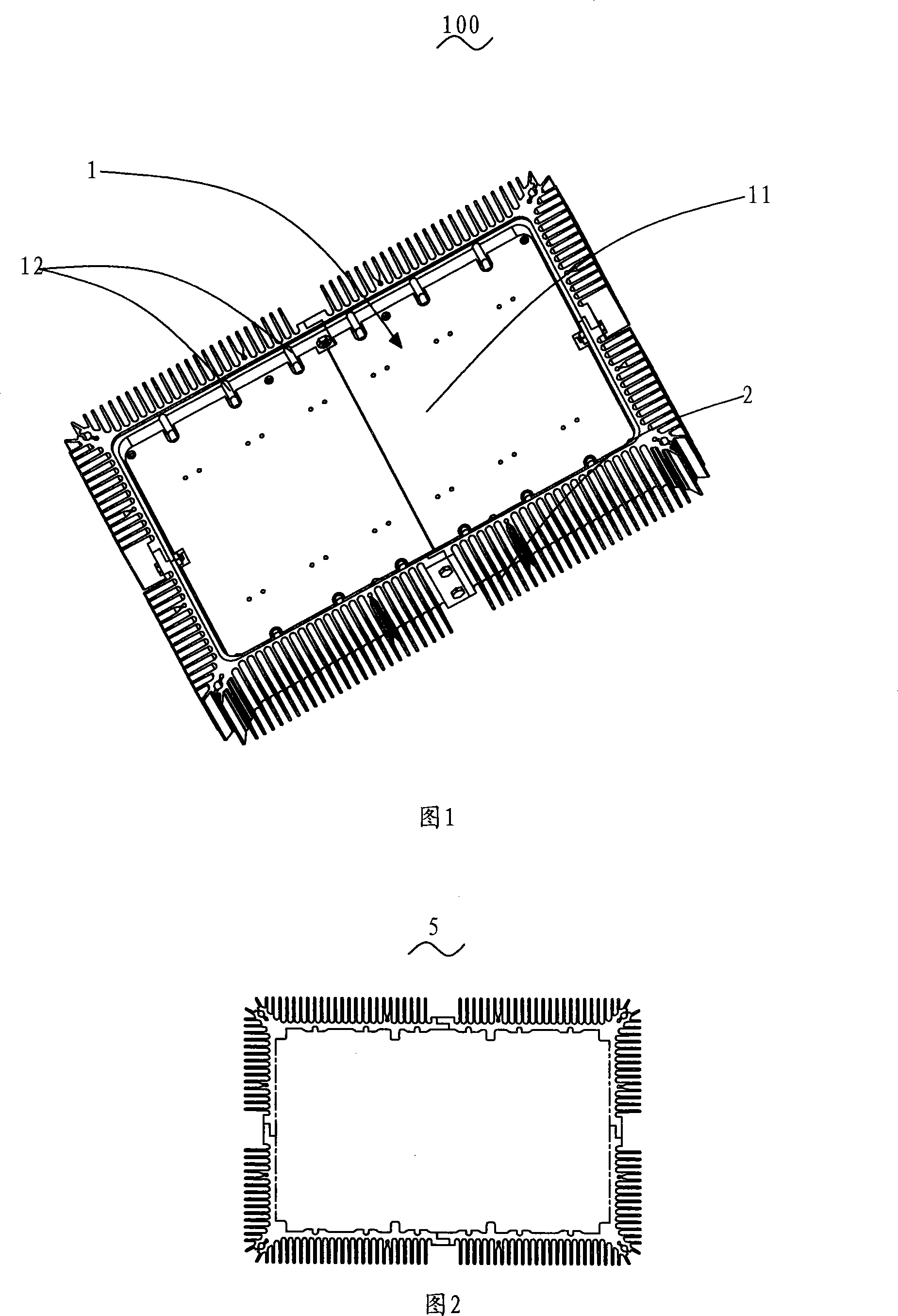 Integral cooling system and LED illumination device with the same