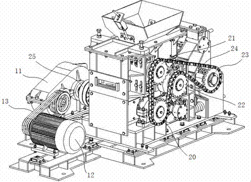 Improved roller type high-frequency vibration crusher