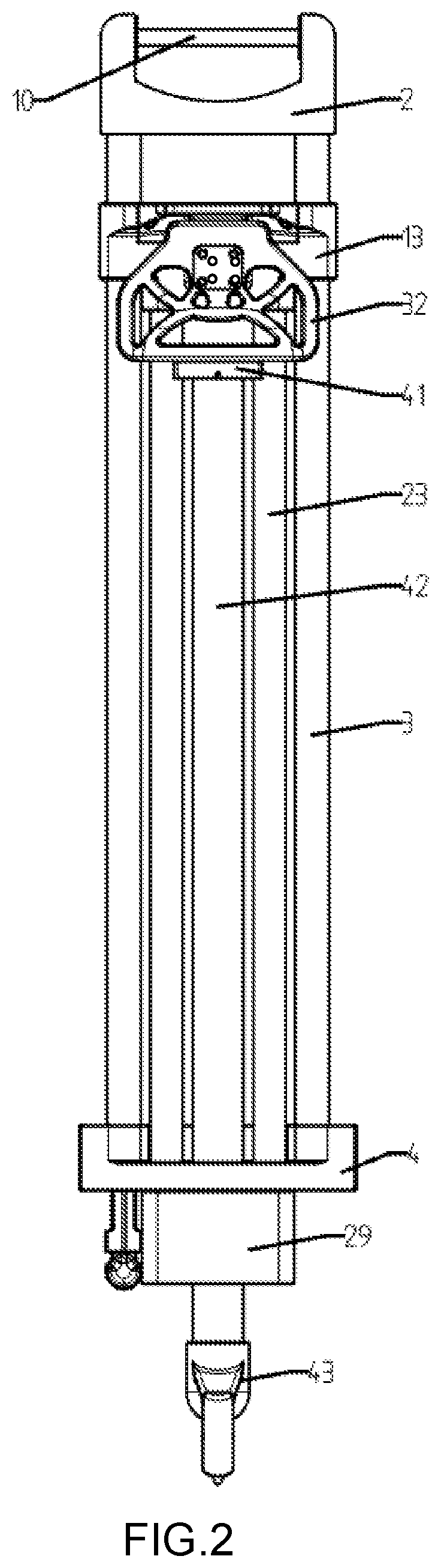 Single-hand-lever Double-joint-control Adjustable Hoop Type Bearing Frame