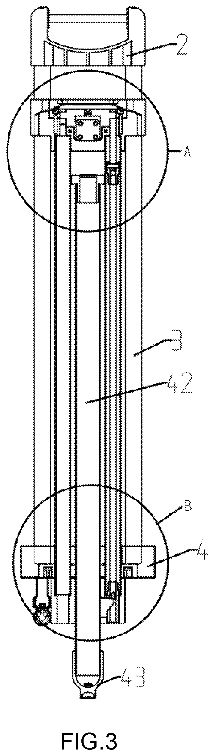 Single-hand-lever Double-joint-control Adjustable Hoop Type Bearing Frame