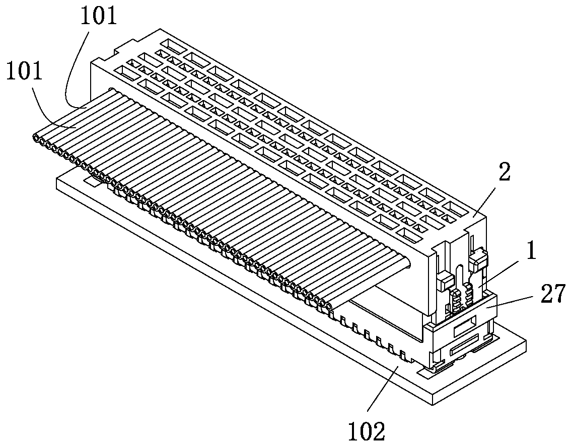 Double-row piercing terminal connector