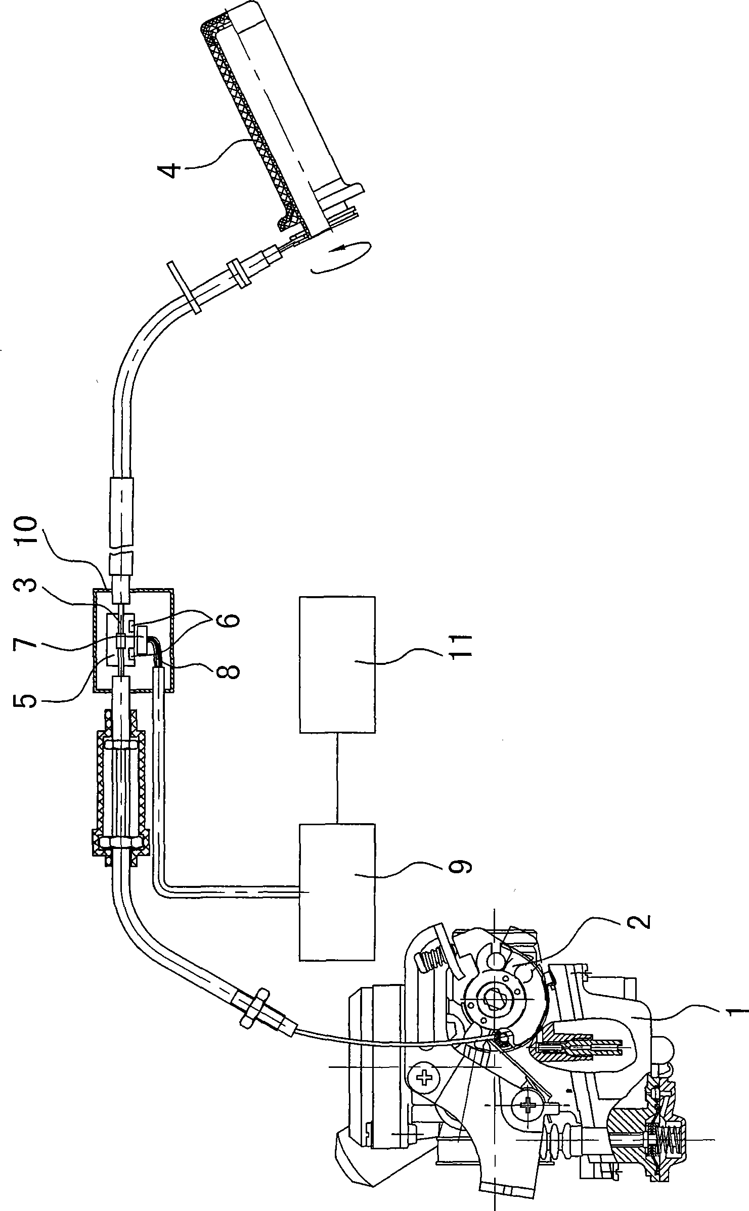 Oil and electricity dual-purpose motorcycle control system