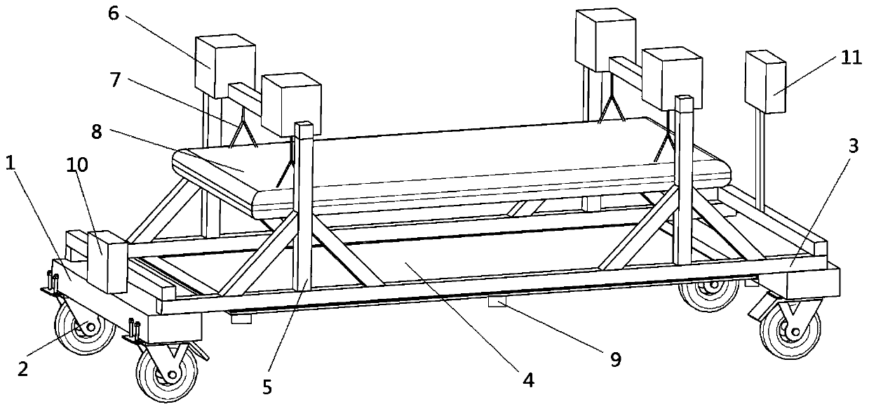 Detection device for detecting bonding quality of glass shielding door