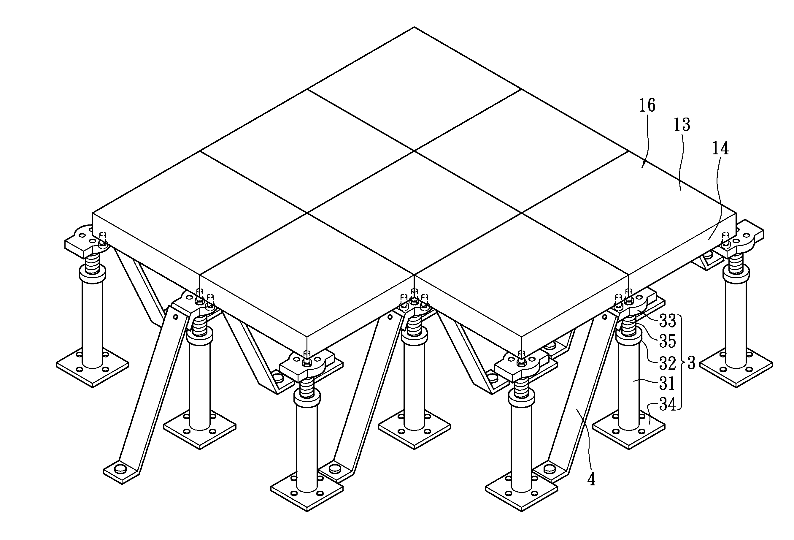 Method for manufacturing a side-folded type elevated floor and a system thereof