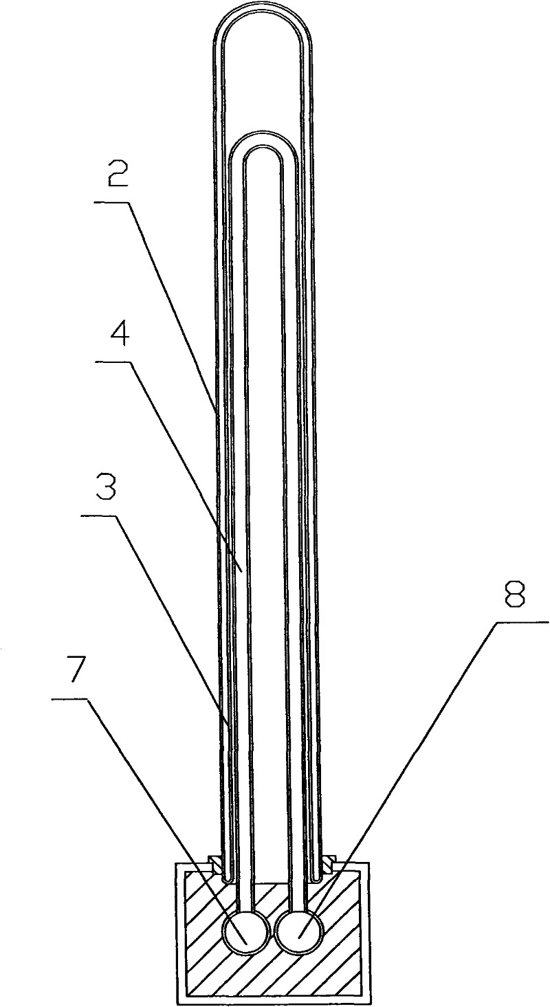 Solar energy heat-collection system utilizing vacuum tube matrix