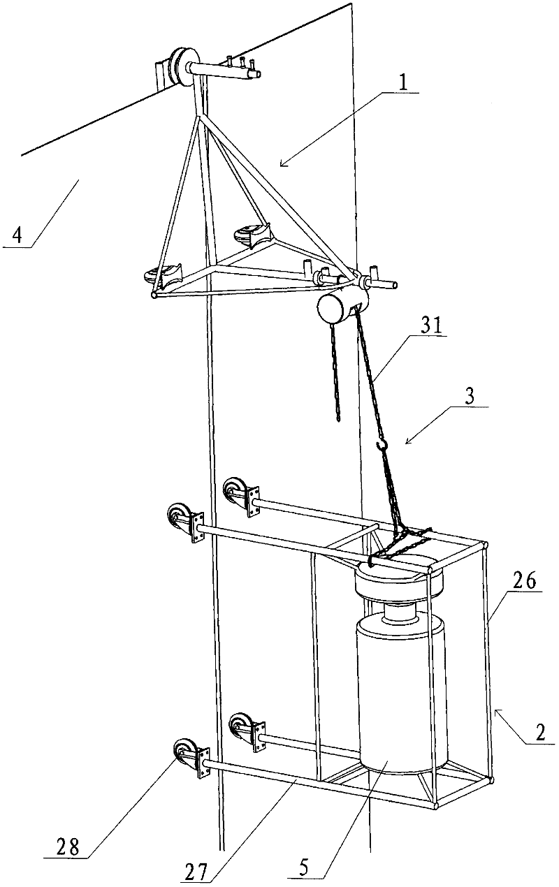 Travelling device for welding joint radiological inspecting machine