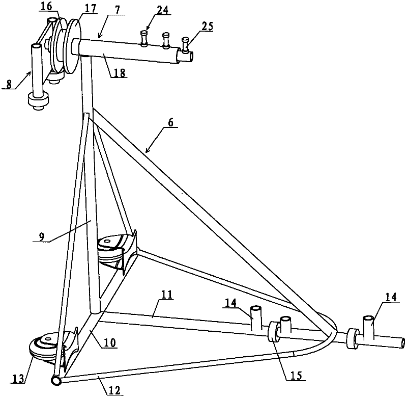 Travelling device for welding joint radiological inspecting machine