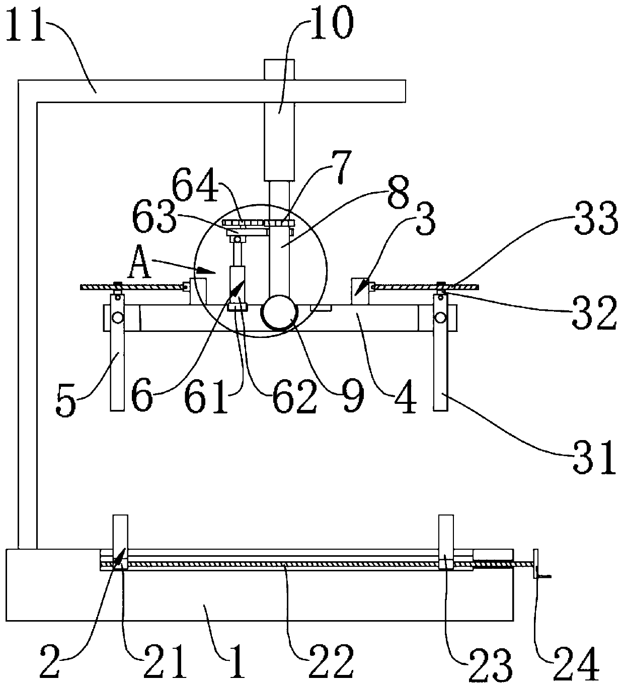 A stamping die clamping device with angle adjustment function