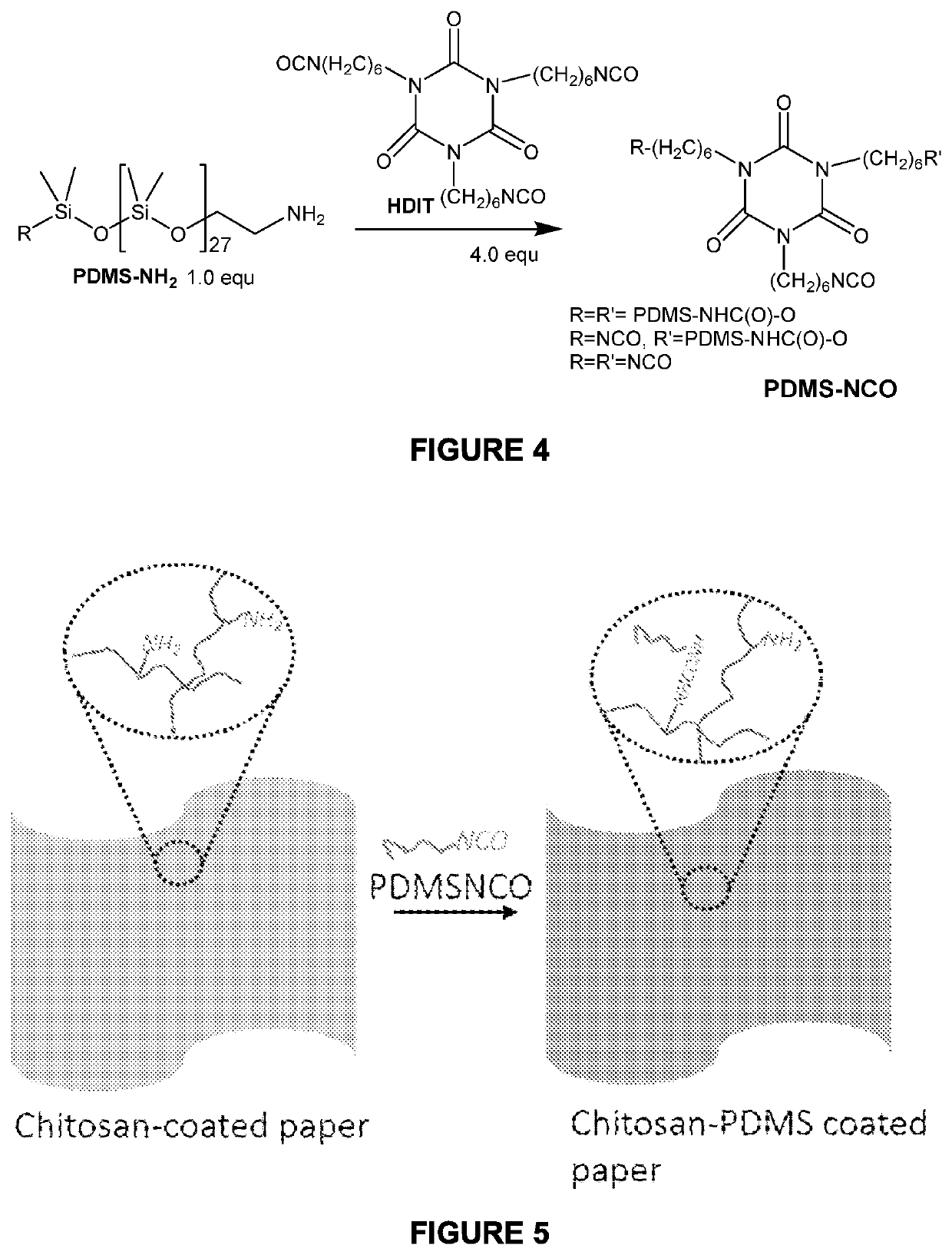 Biodegradable omniphobic coatings, related articles, and related methods