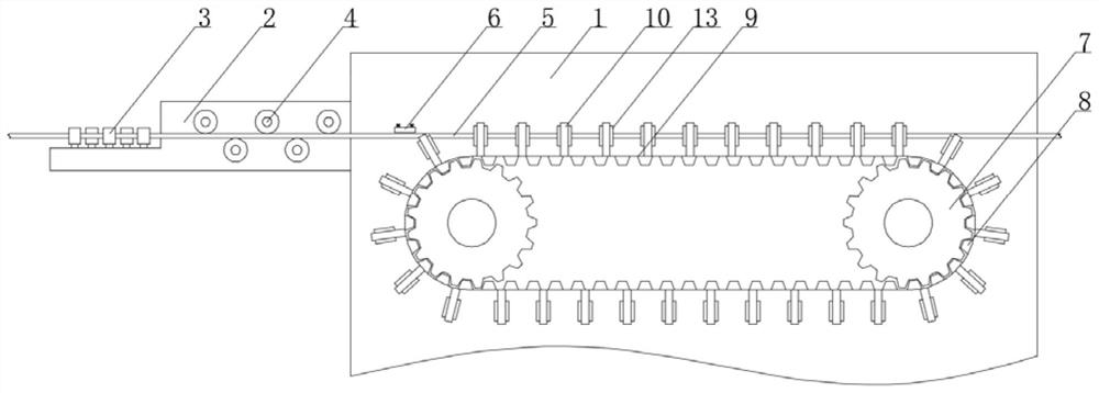 A straightening device for a spring machine