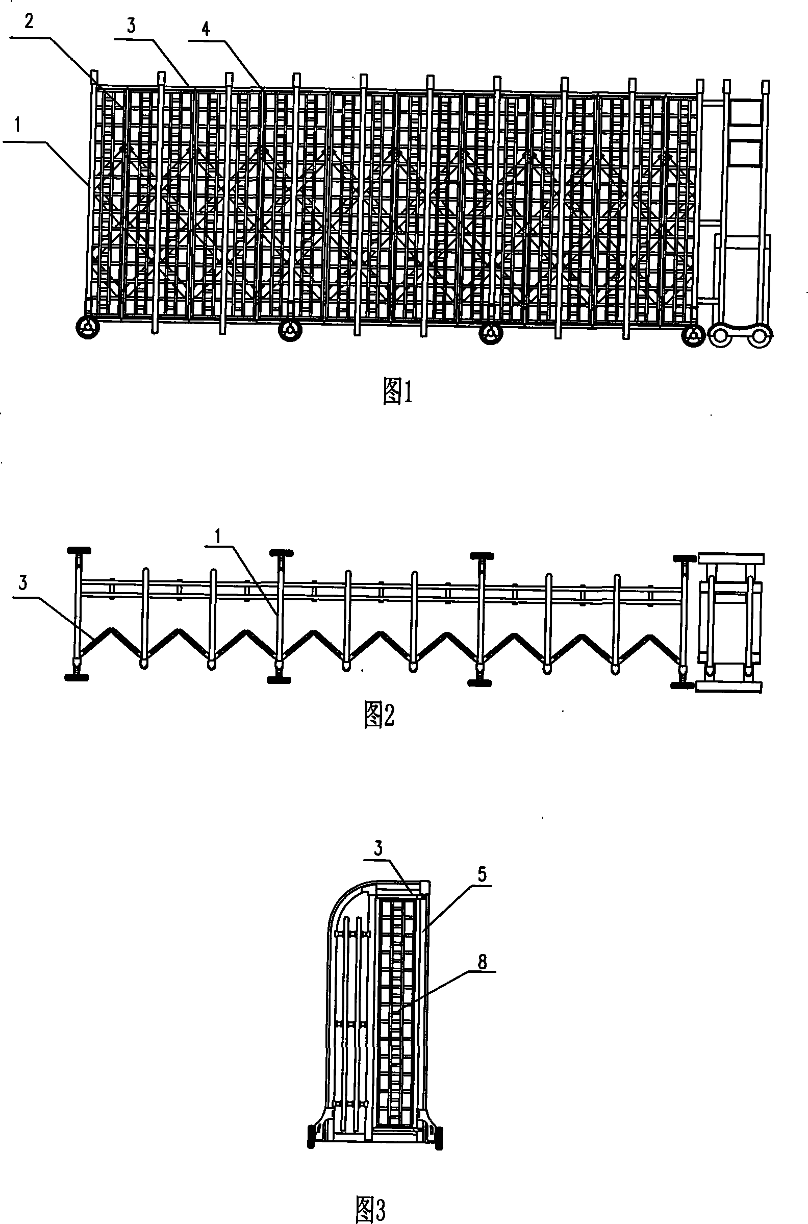 Engaged structure for telescopic gate sheet