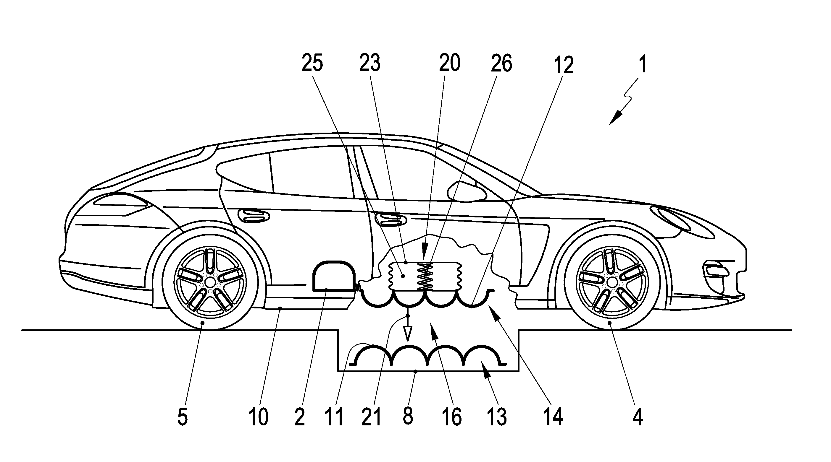 Contactless charging of an electrical energy store of a motor vehicle