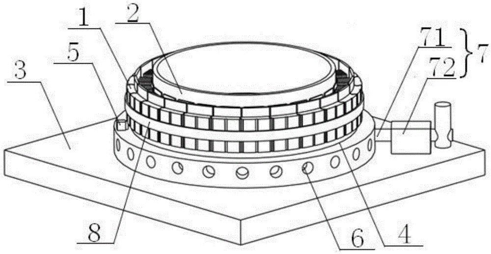 Method for assembling split stator core and assembly tool used thereby