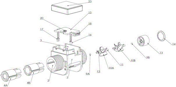 Photoelectric correlative turbine liquid flow meter and cascade application thereof