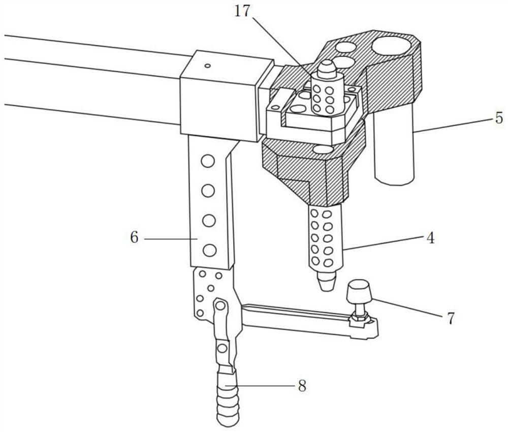 Assembly sample frame and assembly method for ensuring engagement of hatchback door lock and lock catch